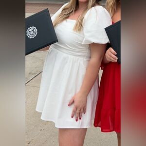 Petal and Pup white puff sleeve dress